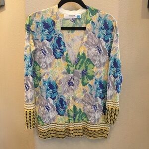 SPARROW Floral Cardigan Sweater Size Xsmall
